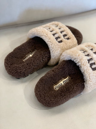 miumi* autumn and winter fur slippers