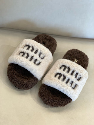 miumi* autumn and winter fur slippers