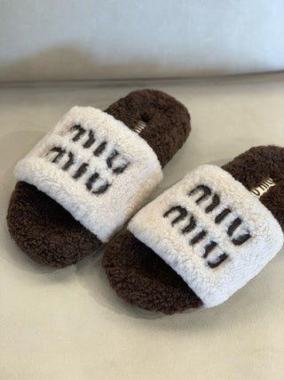 miumi* autumn and winter fur slippers