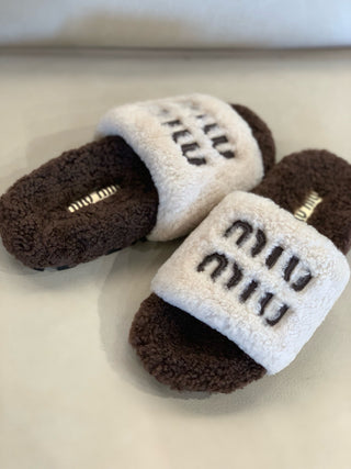 miumi* autumn and winter fur slippers