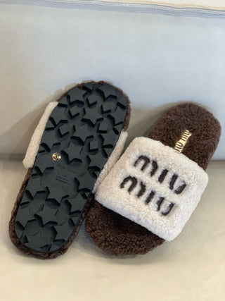 miumi* autumn and winter fur slippers