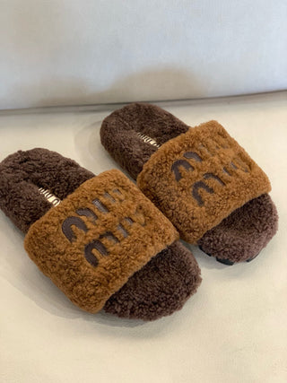 miumi* autumn and winter fur slippers