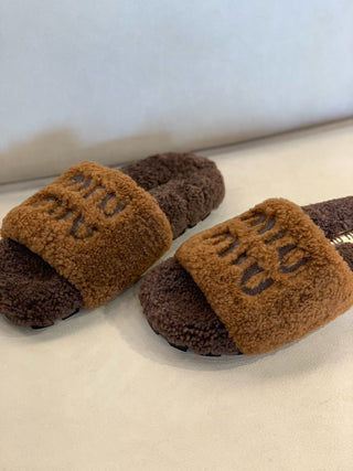 miumi* autumn and winter fur slippers