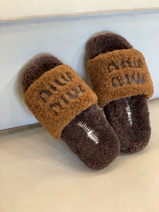 miumi* autumn and winter fur slippers