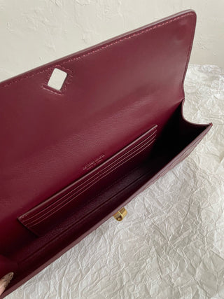 BV andiamo Slouch clutch, burgundy