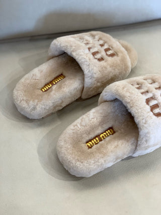 miumi* autumn and winter fur slippers