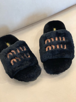 miumi* autumn and winter fur slippers