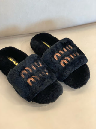 miumi* autumn and winter fur slippers