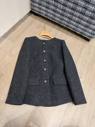 25 Autumn/Winter New Slim Waist Collar Woolen Coat