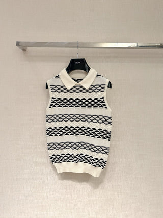 collared knit sweater