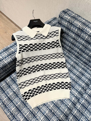 collared knit sweater