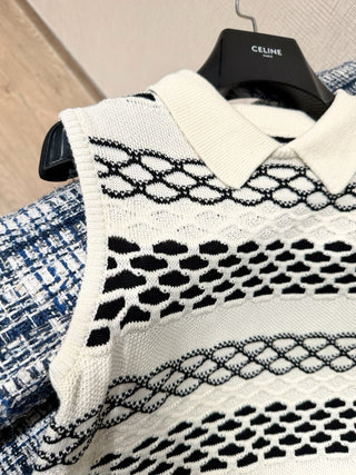 collared knit sweater