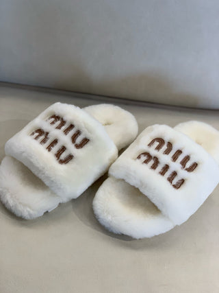 miumi* autumn and winter fur slippers