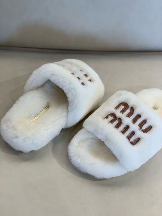 miumi* autumn and winter fur slippers