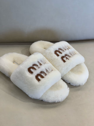 miumi* autumn and winter fur slippers