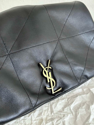 ys1 jamie sheepskin chain large bag black gold