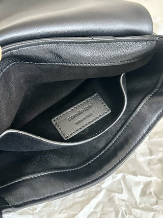 ys1 le57 quilted diamond sheepskin underarm bag black