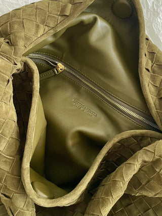 BV Hop Suede Olive Green Large