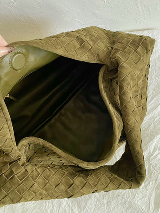 BV Hop Suede Olive Green Large