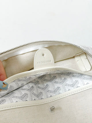 Zip-Up Tote Shopping Bag, Large/Medium, White 🤍