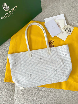 Zip-Up Tote Shopping Bag, Large/Medium, White 🤍