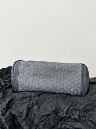 Zippered Tote Shopping Bag, Large/Medium, Grey