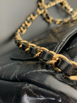 Chane* Chain Handle Square Fat Black