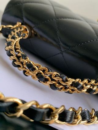 Chane* Chain Handle Square Fat Black