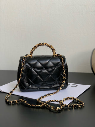 Chane* Chain Handle Square Fat Black