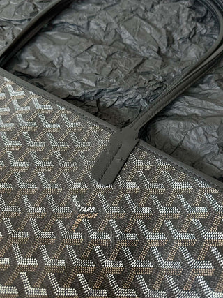 Zip-Up Tote Shopping Bag, Large/Medium, Black