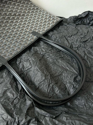 Zip-Up Tote Shopping Bag, Large/Medium, Black