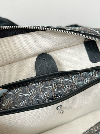 Zip-Up Tote Shopping Bag, Large/Medium, Black