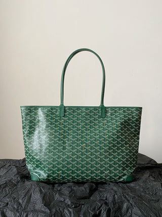 Zip-Up Tote Shopping Bag, Large/Medium, Green