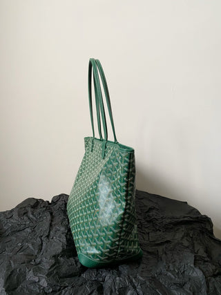 Zip-Up Tote Shopping Bag, Large/Medium, Green