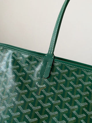 Zip-Up Tote Shopping Bag, Large/Medium, Green