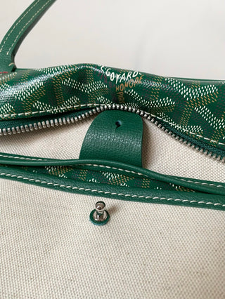 Zip-Up Tote Shopping Bag, Large/Medium, Green