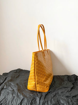 Zip-Up Tote Shopping Bag, Large/Medium, Yellow