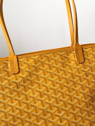 Zip-Up Tote Shopping Bag, Large/Medium, Yellow