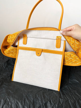 Zip-Up Tote Shopping Bag, Large/Medium, Yellow