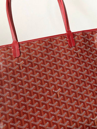 Zip-Up Tote Shopping Bag, Large/Medium, Red