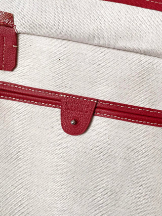 Zip-Up Tote Shopping Bag, Large/Medium, Red