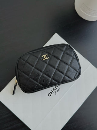 Chane* 25C Small Toiletry Bag in Lychee Leather