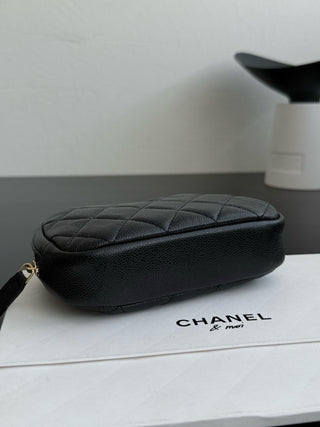 Chane* 25C Small Toiletry Bag in Lychee Leather