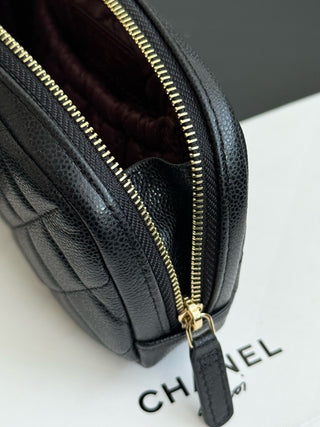 Chane* 25C Small Toiletry Bag in Lychee Leather