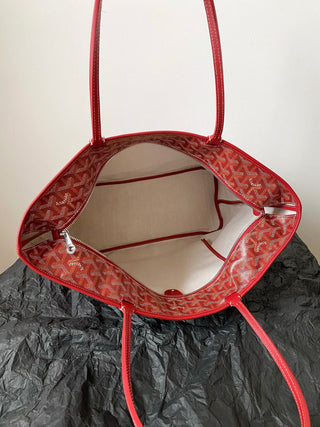 Zip-Up Tote Shopping Bag, Large/Medium, Red