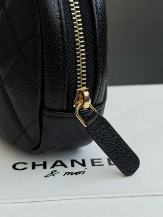 Chane* 25C Small Toiletry Bag in Lychee Leather