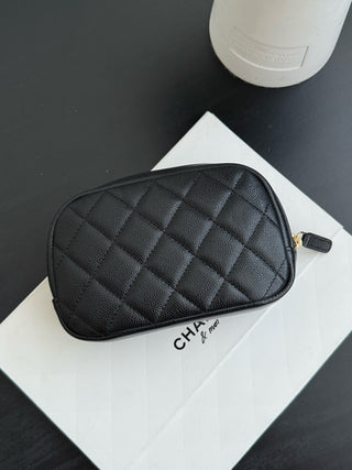 Chane* 25C Small Toiletry Bag in Lychee Leather