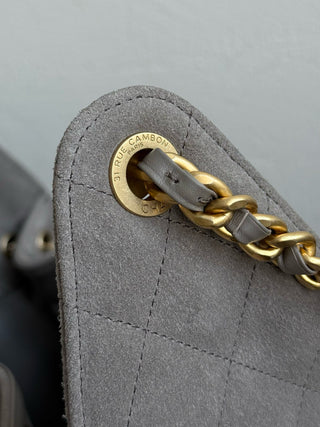 CHANE *25C Drawstring Bucket Hobo Matte Leather