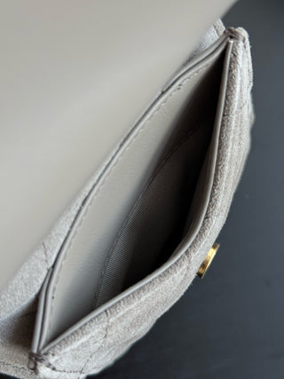 CHANE *25C Drawstring Bucket Hobo Matte Leather