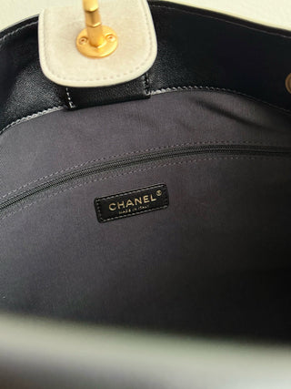 CHANE*  25A Grey Suede Color Block